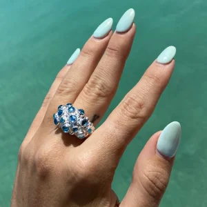 Bejeweled Sea Urchin Dome Ring