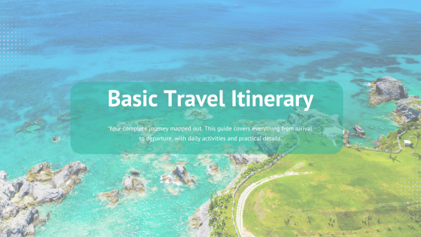 Basic Itinerary Planning Package