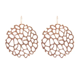 Sea Fan Earrings In 14K Yellow Gold With Diamonds