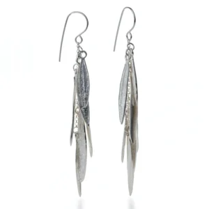 Dangling Earrings Of Miniature Oleander Leaves